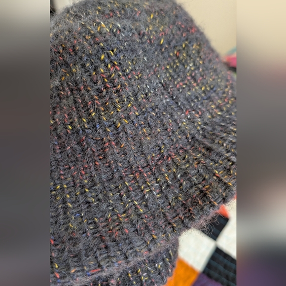 VTG Italian Made Grey Bucket Hat With Rainbow Speckles - Picture 7 of 7